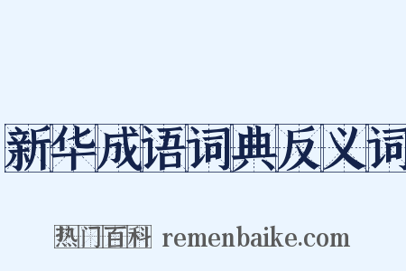 新华成语词典反义词是什么意思的图片